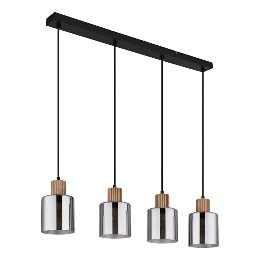 Globo - Κρεμαστό φωτιστικό οροφής 4xE27/25W/230V μαύρο