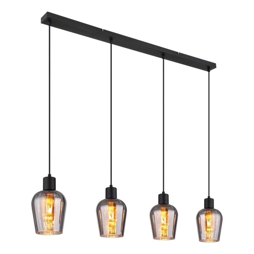 Globo - Κρεμαστό φωτιστικό οροφής 4xE27/40W/230V μαύρο