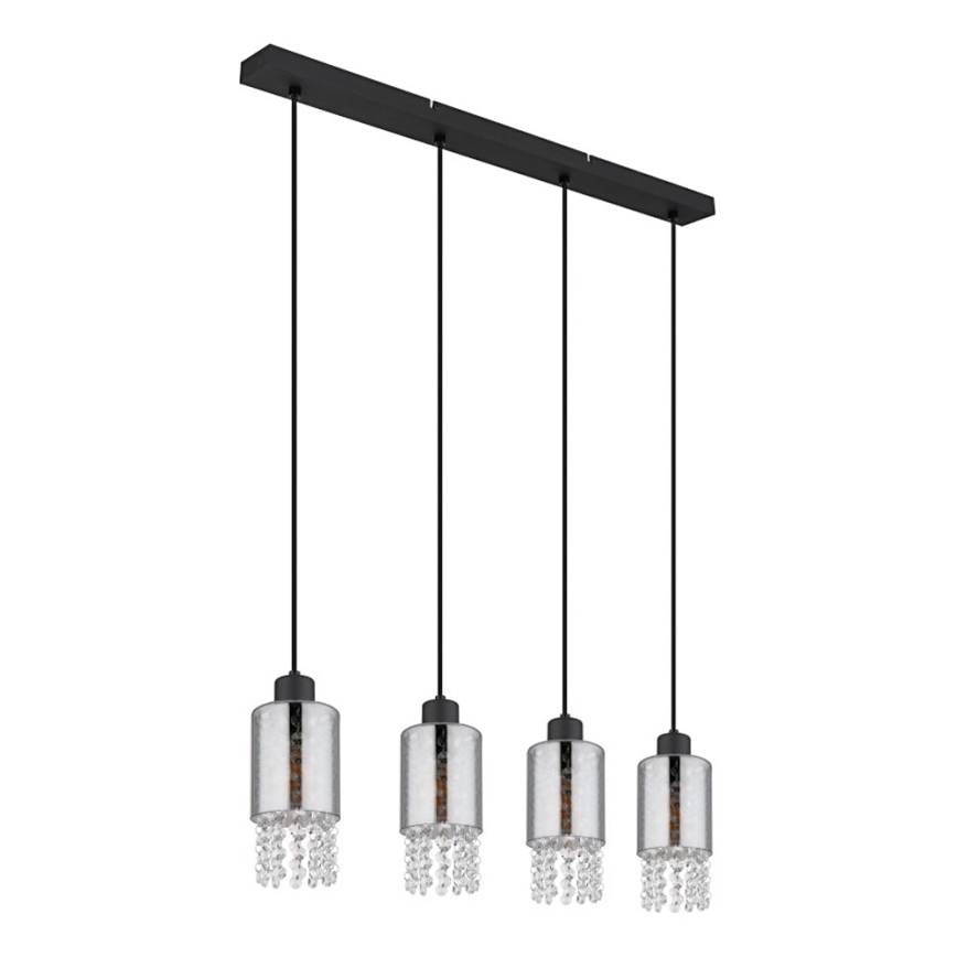 Globo - Κρεμαστό φωτιστικό οροφής 4xE27/40W/230V μαύρο