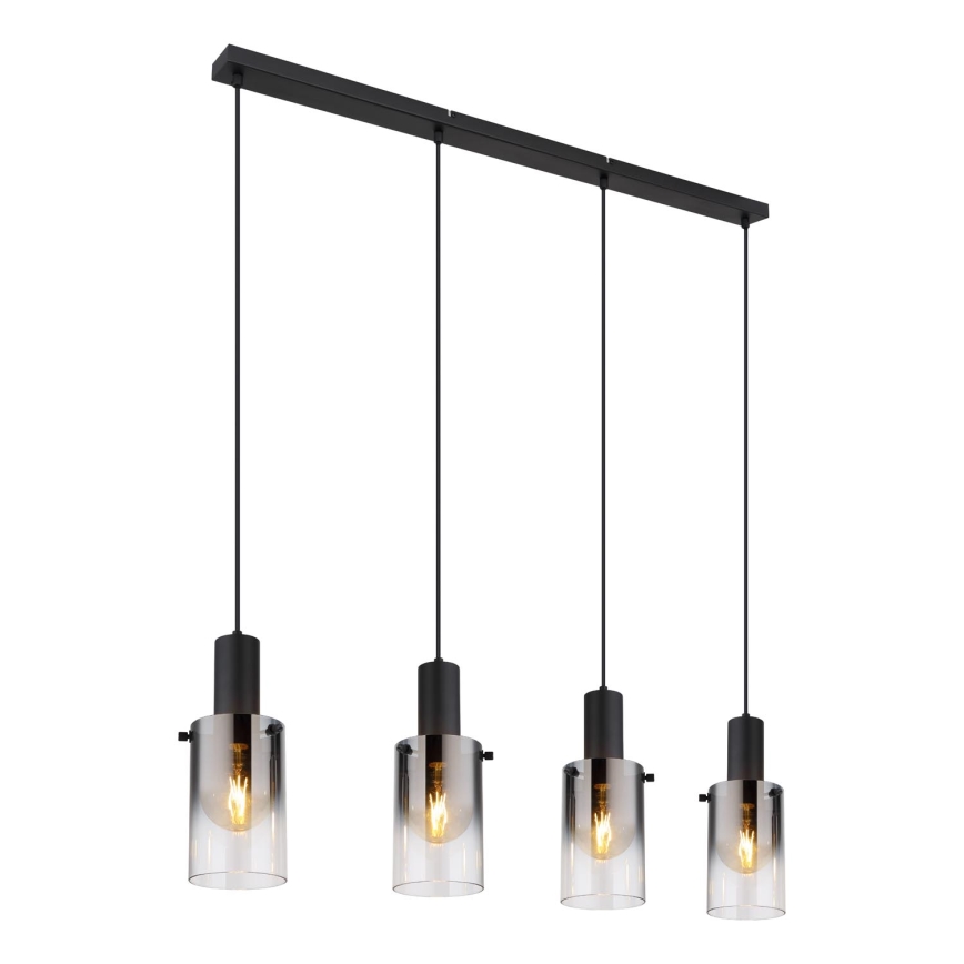 Globo - Κρεμαστό φωτιστικό οροφής 4xE27/40W/230V μαύρο