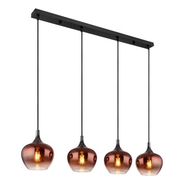Globo - Κρεμαστό φωτιστικό οροφής 4xE27/40W/230V χαλκός