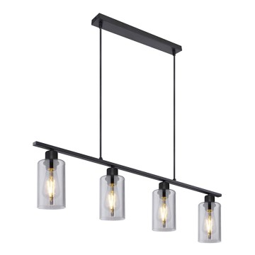 Globo - Κρεμαστό φωτιστικό οροφής 4xE27/60W/230V μαύρο