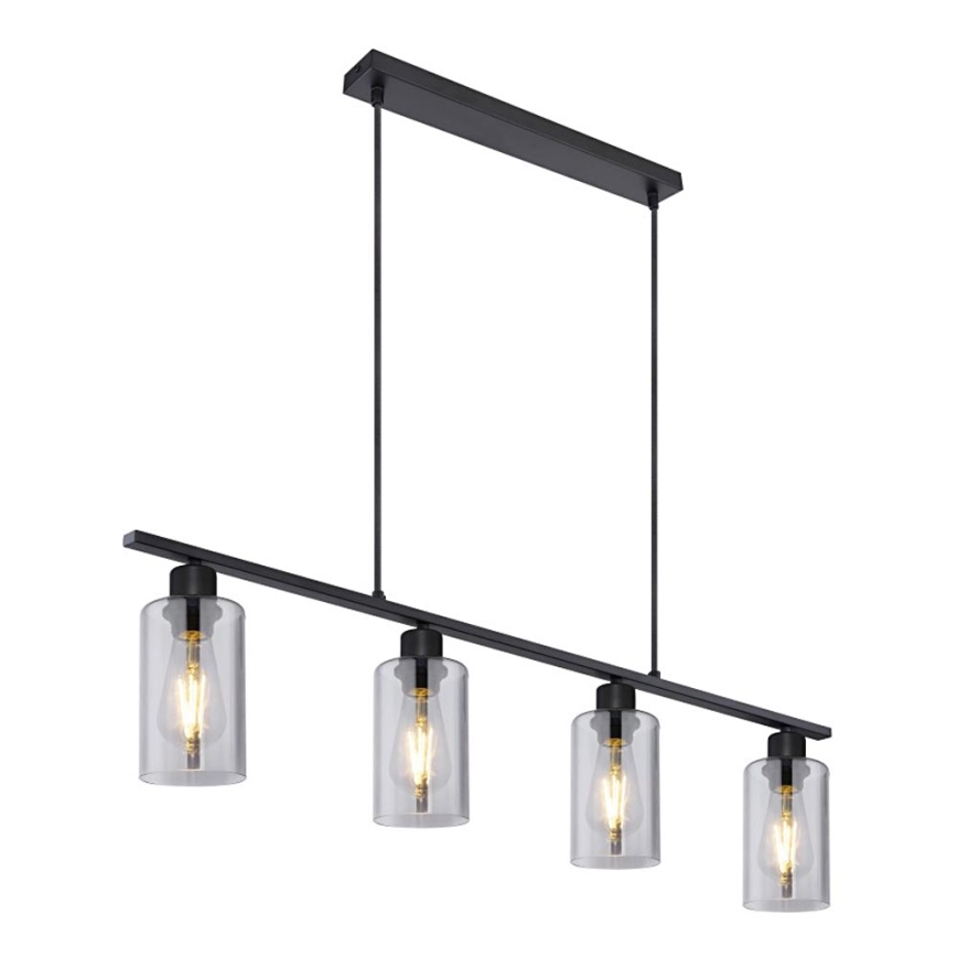 Globo - Κρεμαστό φωτιστικό οροφής 4xE27/60W/230V μαύρο
