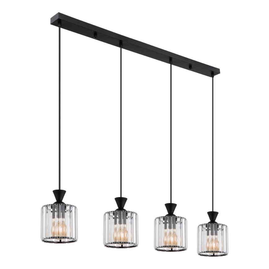 Globo - Κρεμαστό φωτιστικό οροφής 4xE27/60W/230V μαύρο