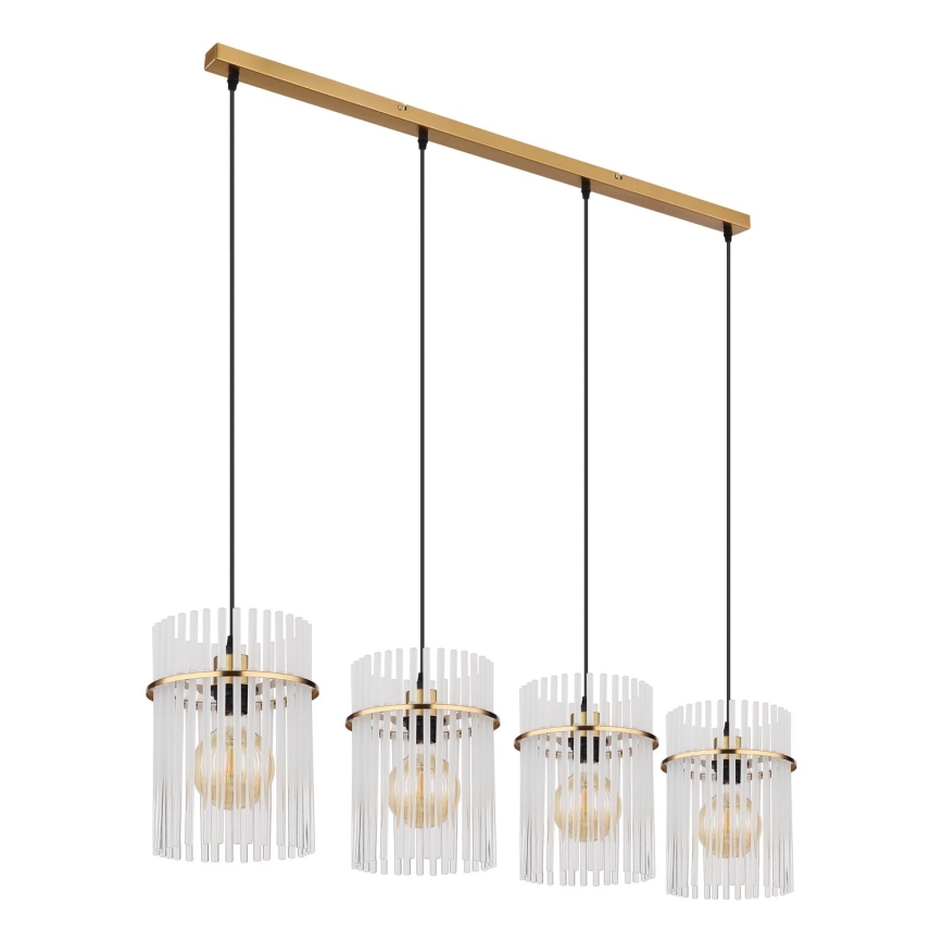 Globo - Κρεμαστό φωτιστικό οροφής 4xE27/60W/230V χρυσό