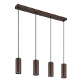 Globo - Κρεμαστό φωτιστικό οροφής 4xGU10/25W/230V καφέ
