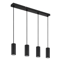 Globo - Κρεμαστό φωτιστικό οροφής 4xGU10/25W/230V μαύρο