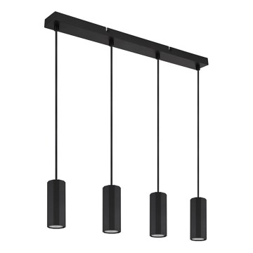 Globo - Κρεμαστό φωτιστικό οροφής 4xGU10/25W/230V μαύρο