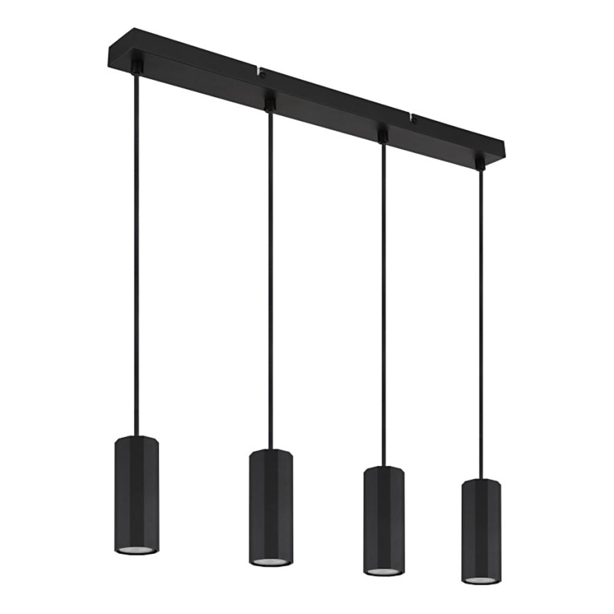 Globo - Κρεμαστό φωτιστικό οροφής 4xGU10/25W/230V μαύρο