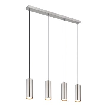 Globo - Κρεμαστό φωτιστικό οροφής 4xGU10/35W/230V ματ χρώμιο