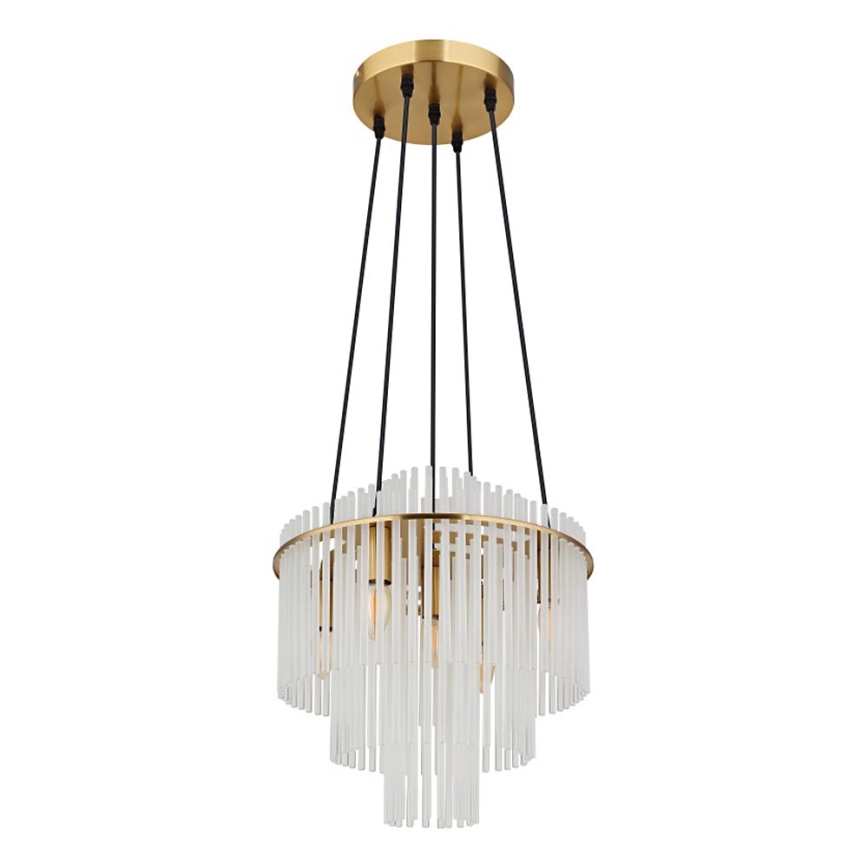 Globo - Κρεμαστό φωτιστικό οροφής 5xE14/40W/230V χρυσό