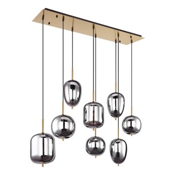 Globo - Κρεμαστό φωτιστικό οροφής 8xE14/40W/230V φιμέ