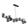 Globo -  Κρεμαστό φωτιστικό οροφής LED 13xG9/3,5W/230V φιμέ/μαύρο