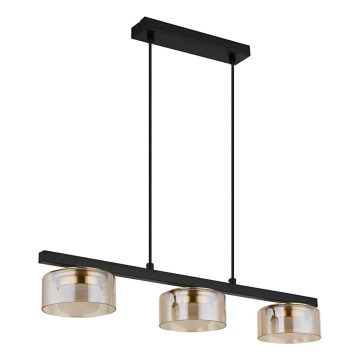 Globo -  Κρεμαστό φωτιστικό οροφής LED 3xGX53/6W/230V φιμέ/καφέ