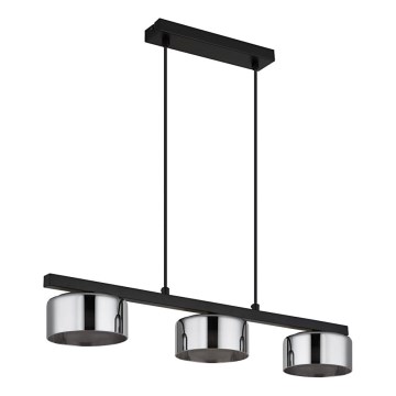 Globo -  Κρεμαστό φωτιστικό οροφής LED 3xGX53/6W/230V φιμέ/μαύρο
