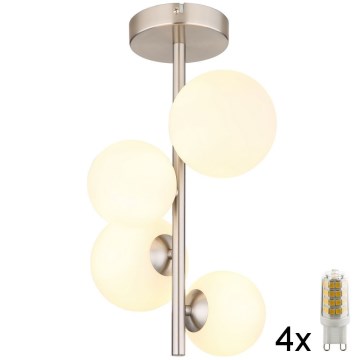 Globo - Κρεμαστό φωτιστικό οροφής LED 4xG9/3W/230V ματ χρώμιο