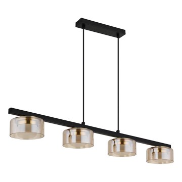 Globo -  Κρεμαστό φωτιστικό οροφής LED 4xGX53/6W/230V φιμέ/καφέ