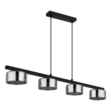 Globo -  Κρεμαστό φωτιστικό οροφής LED 4xGX53/6W/230V φιμέ/μαύρο