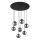 Globo -  Κρεμαστό φωτιστικό οροφής LED 7xG9/3,5W/230V φιμέ/μαύρο