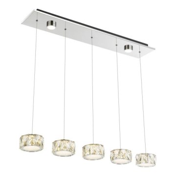 Globo -  Κρεμαστό φωτιστικό οροφής LED LED/52W/230V 4000K γυαλιστερό χρώμιο/διαφανή