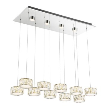 Globo -  Κρεμαστό φωτιστικό οροφής LED LED/92W/230V 4000K γυαλιστερό χρώμιο/διαφανή