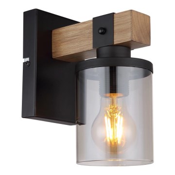 Globo - Λάμπα τοίχου 1xE27/60W/230V δρυς/φιμέ