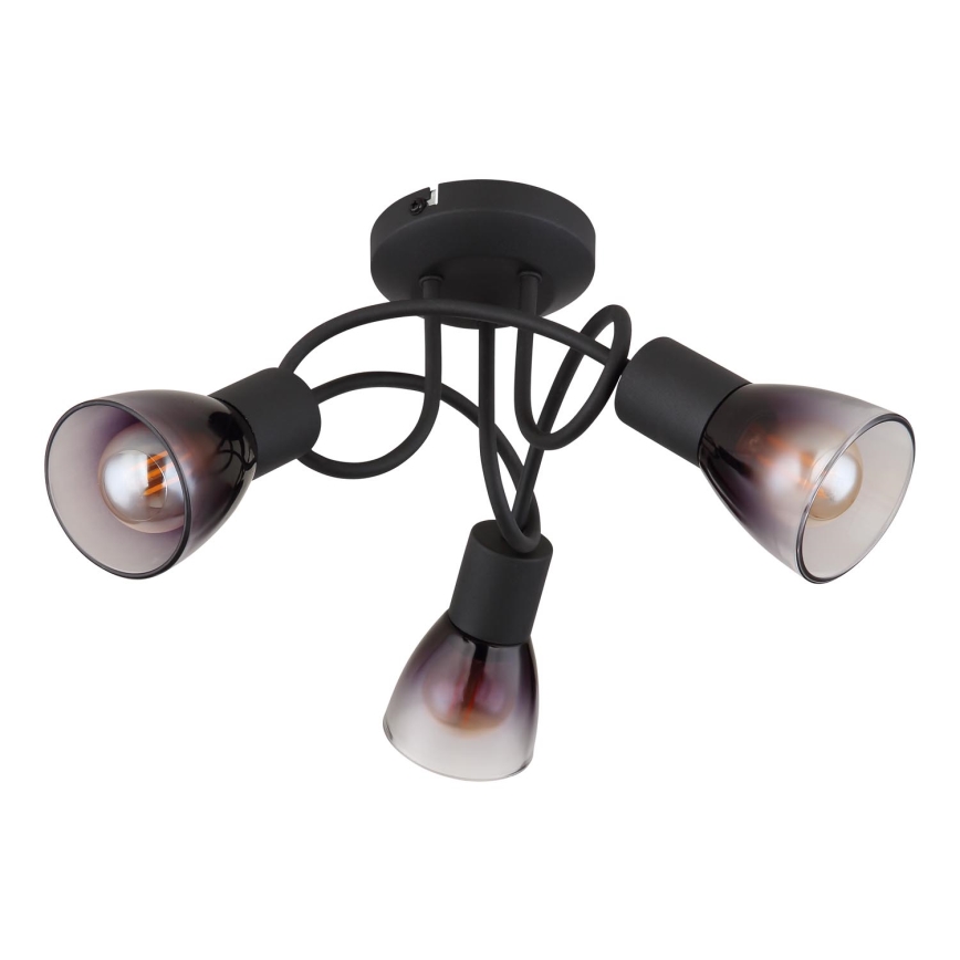 Globo - Πλαφονιέρα οροφής 3xE14/25W/230V μαύρο