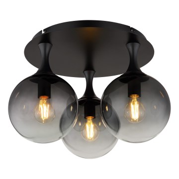 Globo - Πλαφονιέρα οροφής 3xE27/10W/230V διάμετρος 46 cm μαύρο