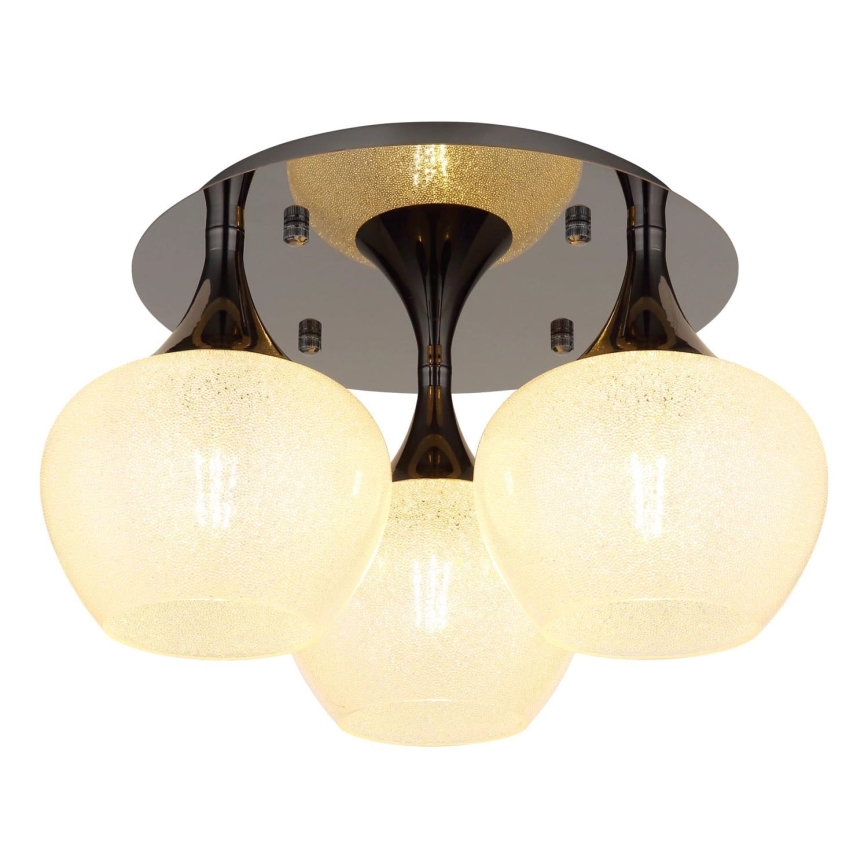 Globo - Πλαφονιέρα οροφής 3xE27/40W/230V ανθρακί