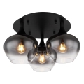 Globo - Πλαφονιέρα οροφής 3xE27/40W/230V διάμετρος 45 cm μαύρο