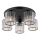 Globo - Πλαφονιέρα οροφής 5xE27/60W/230V διάμετρος 46,5 cm μαύρο