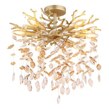 Globo - Πολύφωτο φωτιστικό οροφής με ράβδο 6xE14/40W/230V χρυσό