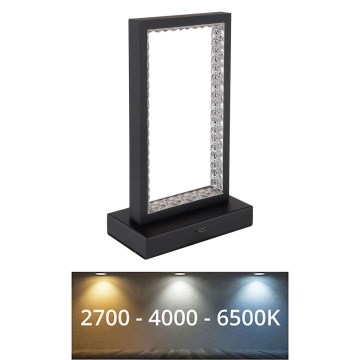 Globo - Ρυθμιζόμενο LED επιτραπέζιο φωτιστικό αφής LED/3W/3,7V 2700K/4000K/6500K 1800 mAh USB μαύρο
