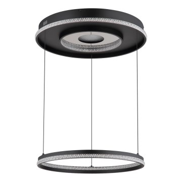 Globo - Ρυθμιζόμενο LED φωτιστικό οροφής με καλώδιο LED/54W/230V 2700-6500K διάμ. 60 εκ. μαύρο + τηλεχειριστήριο