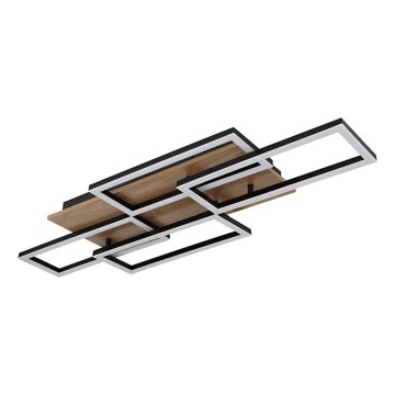 Globo - Ρυθμιζόμενο φωτιστικό οροφής LED LED/40W/230V 2700-6500K 32,5x87,5 cm καφέ/μαύρο + τηλεχειριστήριο