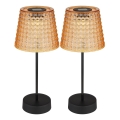 Globo - ΣΕΤ 2x LED Ηλιακό Φωτιστικό LED/0,06W/3V IP44 40 mAh πορτοκαλί