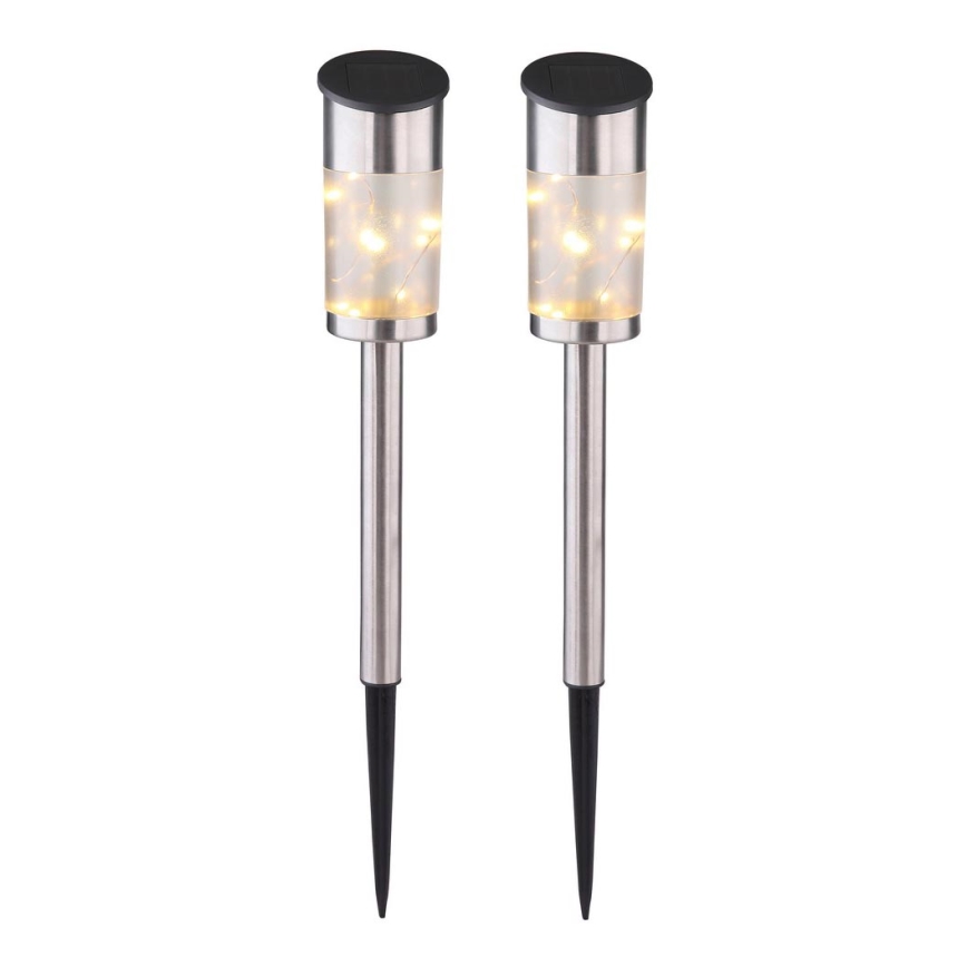 Globo- ΣΕΤ 2x Ηλιακά φωτιστικά καρφωτά 10xLED/0.06W/1.2V IP44