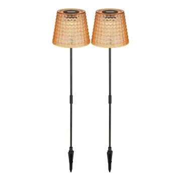 Globo - ΣΕΤ 2x Ηλιακό φωτιστικό LED LED/0,06W/3V IP44 πορτοκάλι