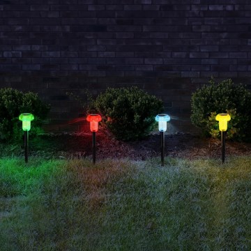 Globo - ΣΕΤ 4x Ηλιακό φωτιστικό LED RGB LED/0,05W/3V IP44