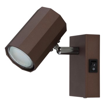 Globo - Σποτ τοίχου 1xGU10/25W/230V καφέ