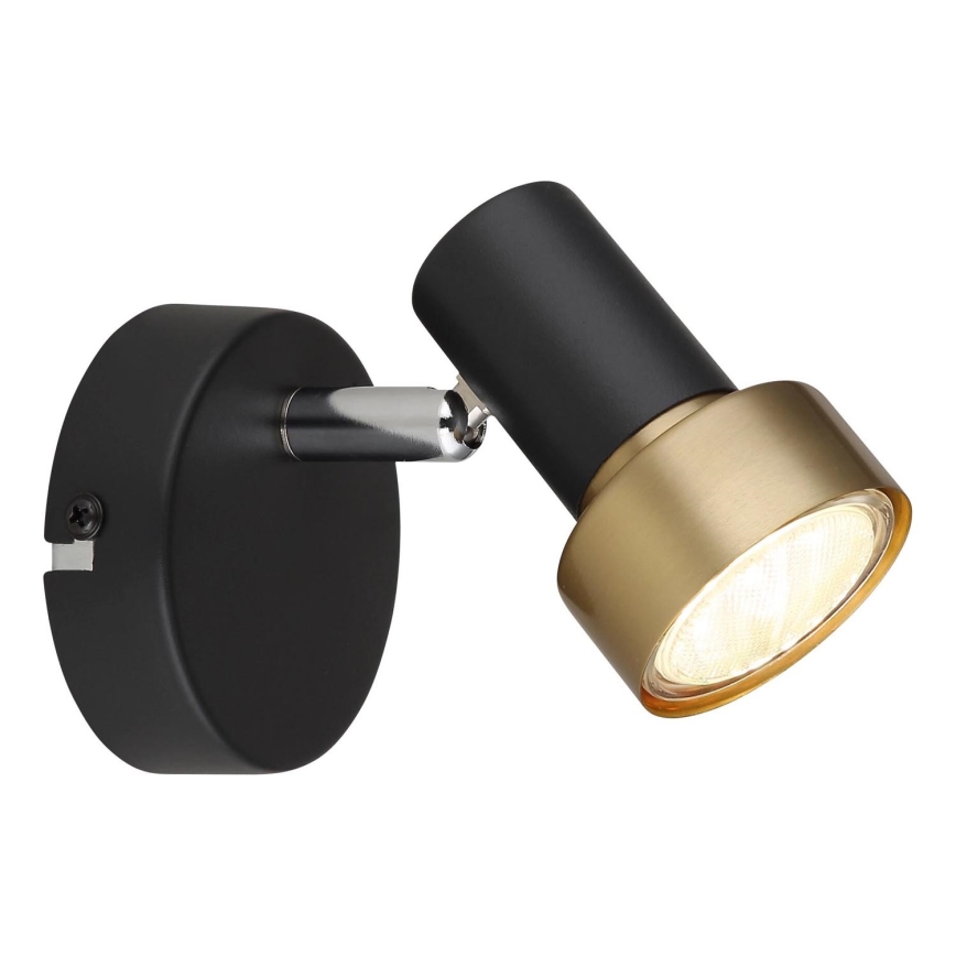 Globo - Σποτ τοίχου 1xGU10/25W/230V μαύρο/χρυσό