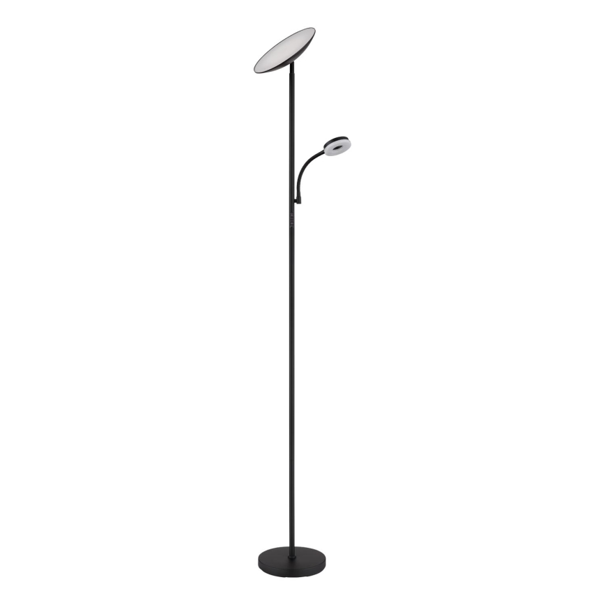Globo - Φωτιστικό δαπέδου LED Dimmable LED/20W/230V+ LED/5W 3000/4000/6500K μαύρο