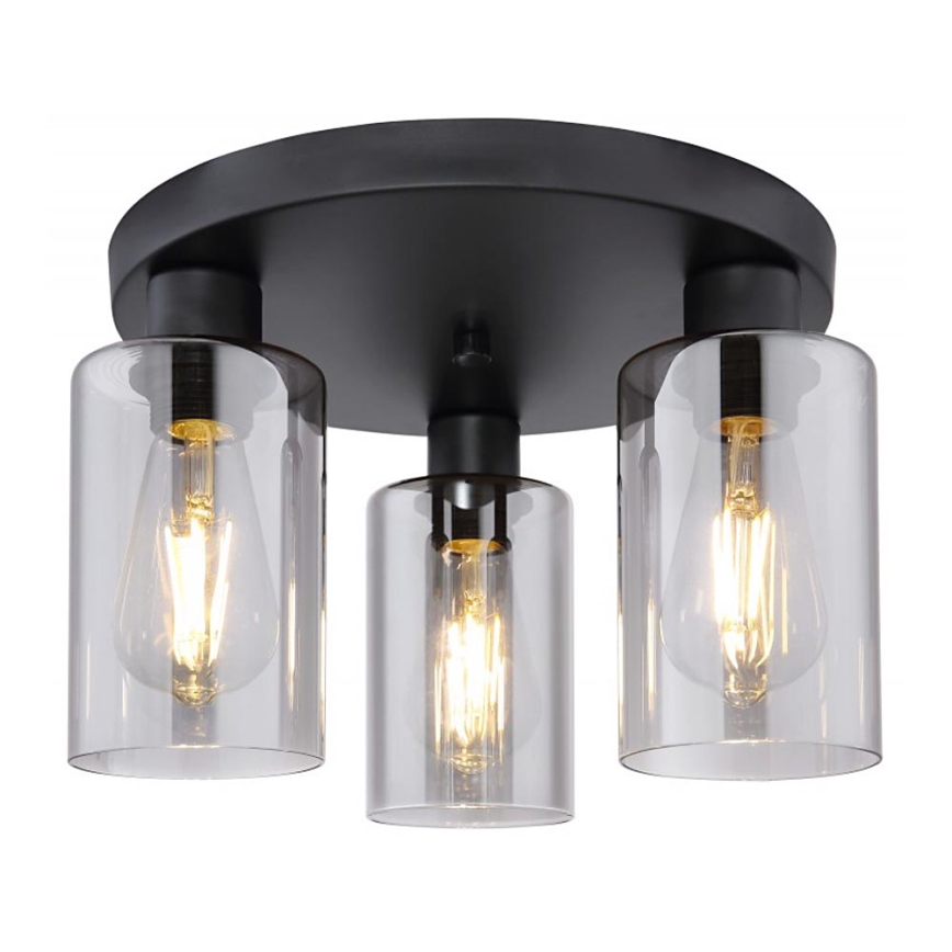Globo - Φωτιστικό οροφής 3xE27/60W/230V μαύρο