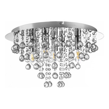 Globo - Φωτιστικό οροφής 5xE14/40W/230V διάμετρος 46 cm γυαλιστερό χρώμιο