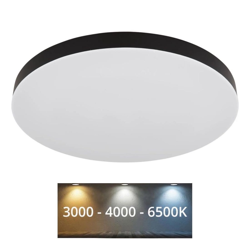 Globo - Φωτιστικό οροφής LED LED/50W/230V 3000K/4000K/6500K διάμετρος 50 cm μαύρο