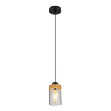 Globo - Φωτιστικό οροφής με καλώδιο 1xE27/40W/230V μέταλλο/ξύλο