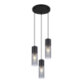 Globo - Φωτιστικό οροφής με καλώδιο 3xE27/25W/230V διάμ. 30 εκ. μαύρο
