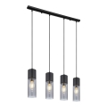 Globo - Φωτιστικό οροφής με καλώδιο 4xE27/25W/230V μαύρο