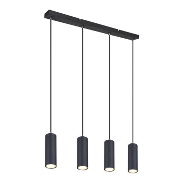 Globo - Φωτιστικό οροφής με καλώδιο 4xGU10/35W/230V μαύρο