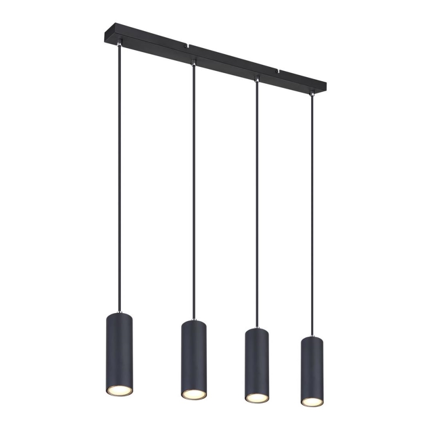 Globo - Φωτιστικό οροφής με καλώδιο 4xGU10/35W/230V μαύρο